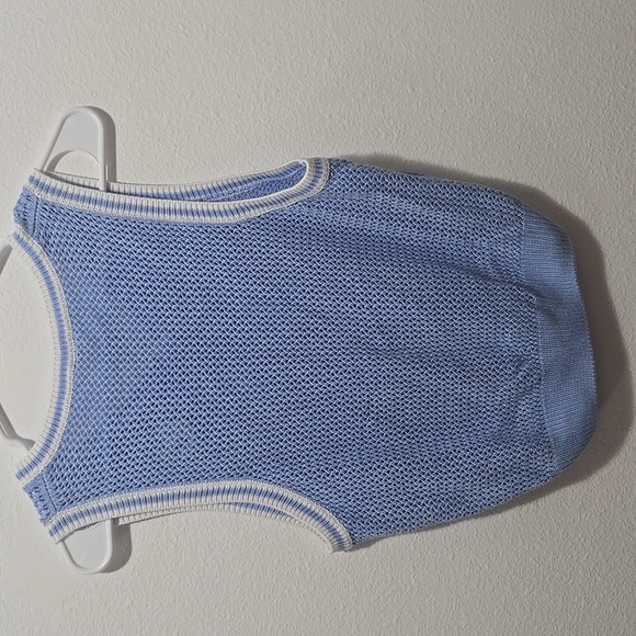 PINK Blue Knit Sleeveless Top Vest/top - Picture 5 of 5